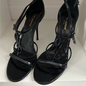 Saint Laurent Glossy Black Women's Heels
